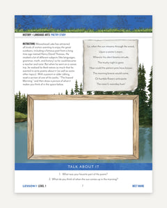 Fifty States: Maine homeschool unit study, digital Level 1 Student Book Sample Page