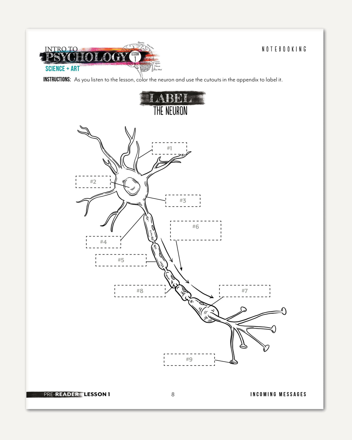 Psychology homeschool unit study digital student workbook in pre-reader with teacher's guide bundle notebooking worksheet