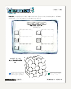 Chemistry Homeschool Unit Study Digital Pre-Reader Lesson 1 Notebooking