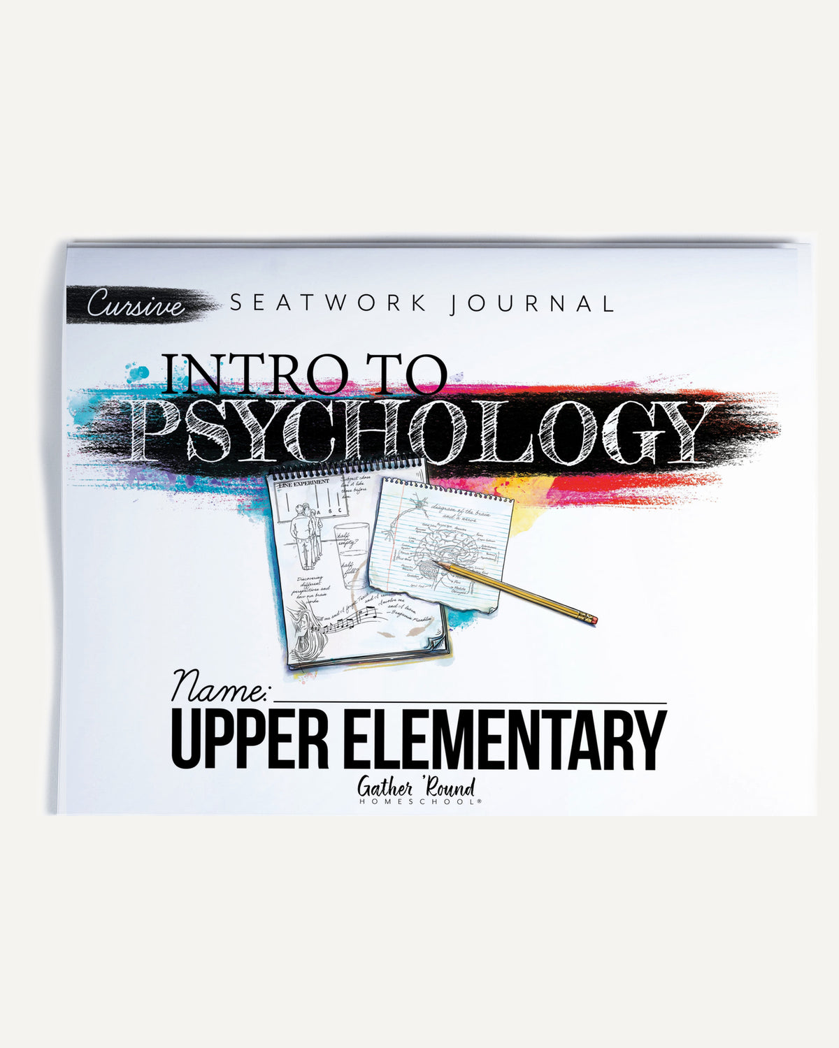 Psychology homeschool unit study print student seatwork  journal cursive upper elementary