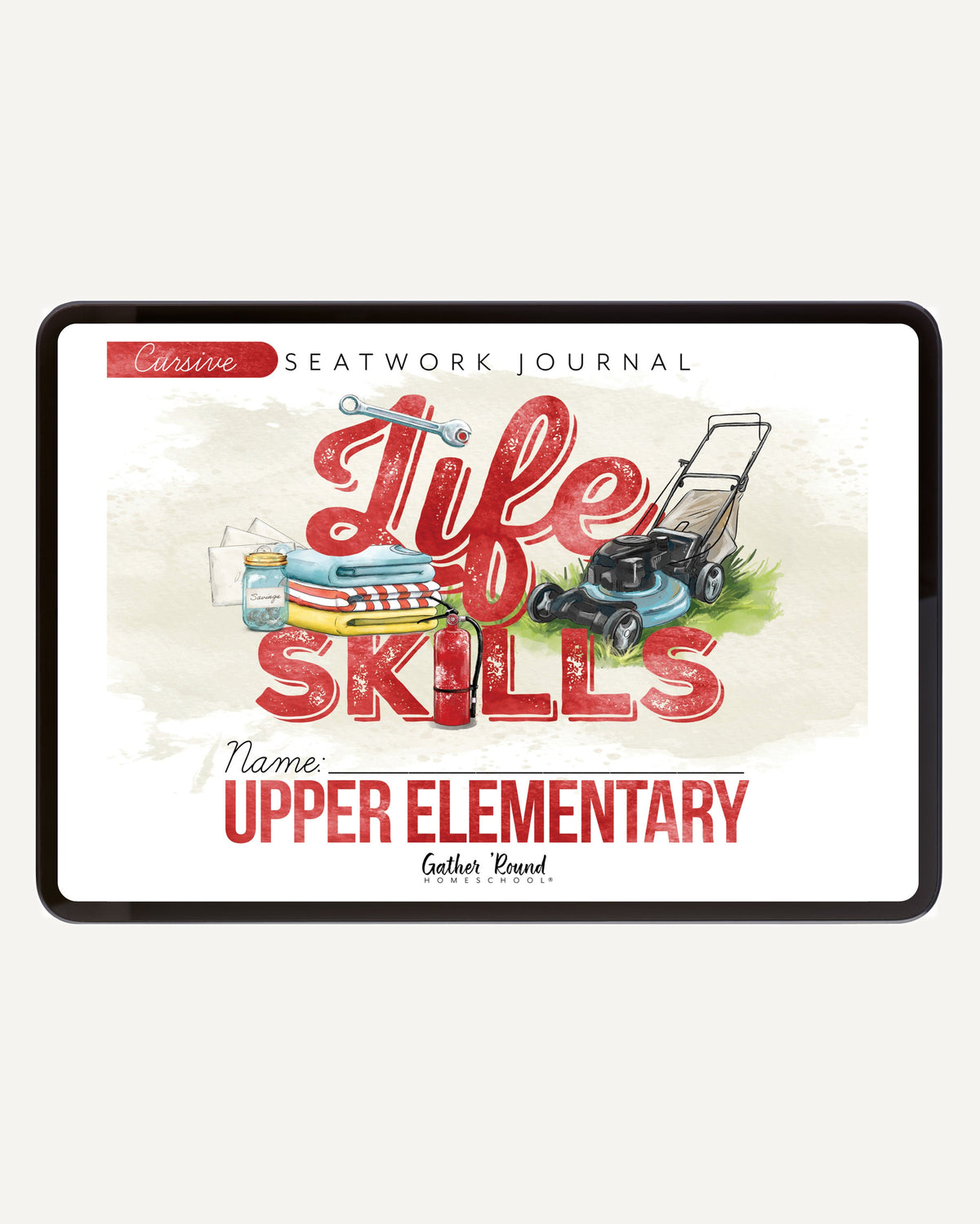 Life Skills homeschool unit study digital upper elementary cursive seatwork journal