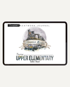 Middle Ages homeschool unit study digital student seatwork book in cursive for upper elementary