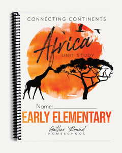 Africa homeschool unit study Printed Early Elementary Student Book Cover