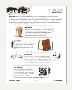 Music homeschool unit study digital student workbook for Early Reader with Teacher's Guide bundle lesson one