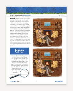 Connecticut Fifty States Homeschool Unit Study Digital Student Book Level 3 Lesson 1 Page