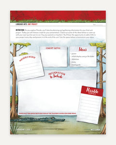 Florida Fifty States Homeschool Unit Study Digital Student Book Level 3 Lesson 1 Page