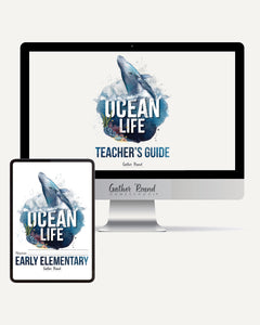Ocean Life homeschool unit study digital student workbook for early elementary with teacher's guide bundle