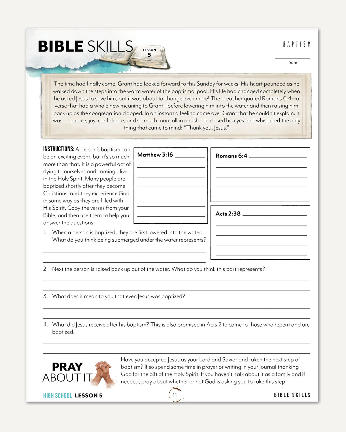 Bible Skills (Digital Download FREEBIE) homeschool unit study, digital Sample Page