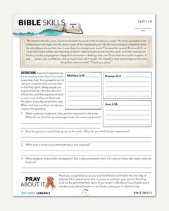 Bible Skills (Digital Download FREEBIE) homeschool unit study, digital Sample Page