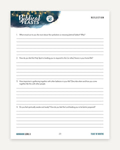 Biblical Feasts: Group Edition homeschool unit study, digital Level 3 Student Book