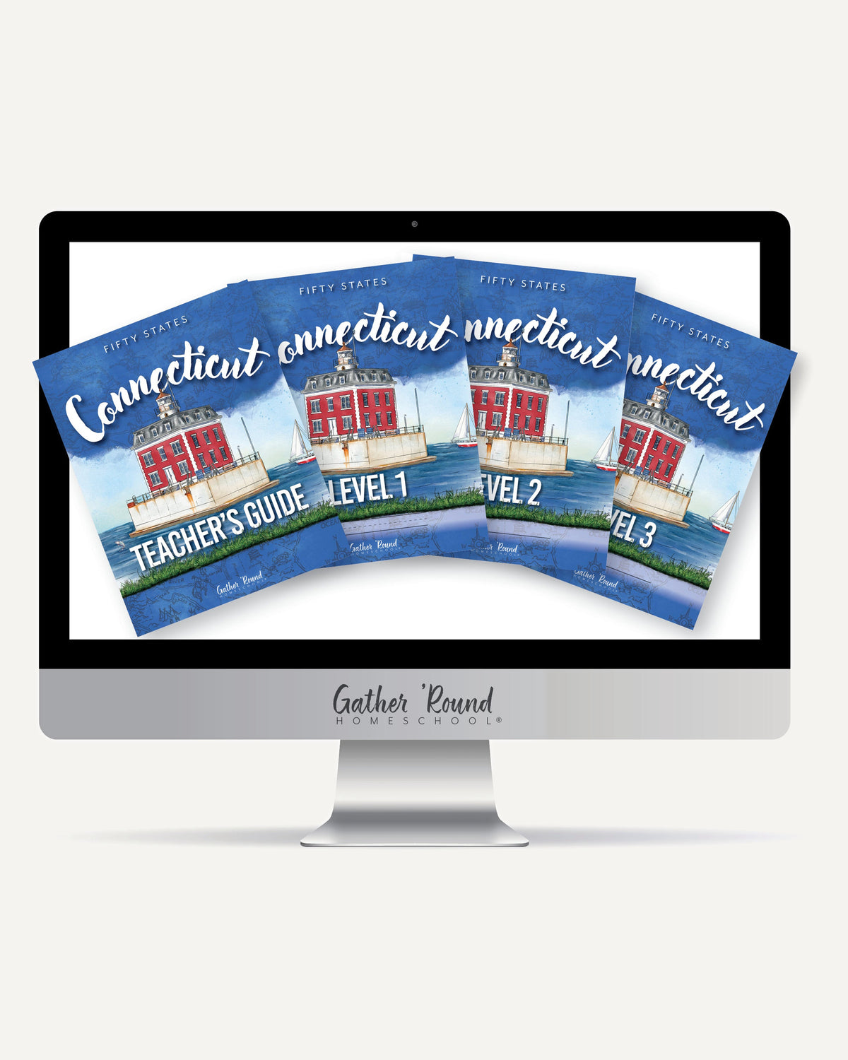Connecticut Fifty States Homeschool Unit Study Digital Complete Bundle Teachers Guide Level 1 Level 2 Level 3