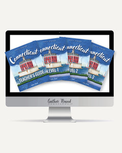 Connecticut Fifty States Homeschool Unit Study Digital Complete Bundle Teachers Guide Level 1 Level 2 Level 3
