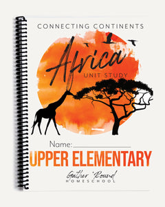 Africa homeschool unit study Printed Upper Elementary Student Book Cover