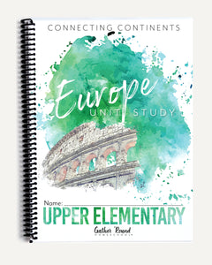 Europe homeschool unit study printed student book upper elementary