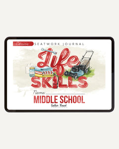 Life Skills homeschool unit study digital middle school cursive seatwork journal