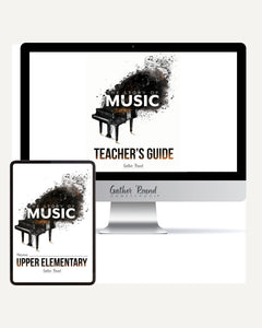 Music homeschool unit study digital student workbook for Upper Elementary with Teacher's Guide bundle