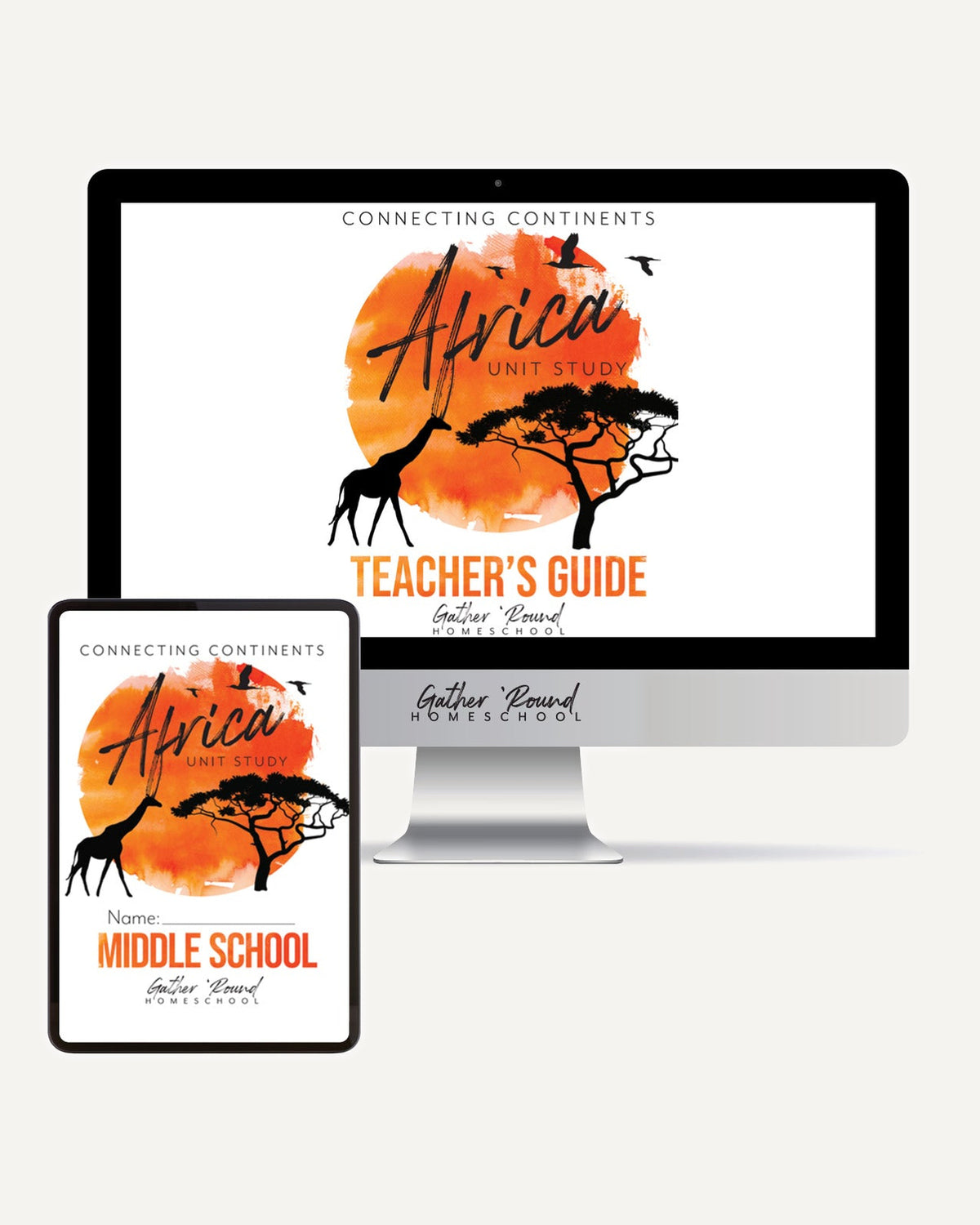 Africa homeschool unit study Digital Teacher's Guide and Middle School Bundle