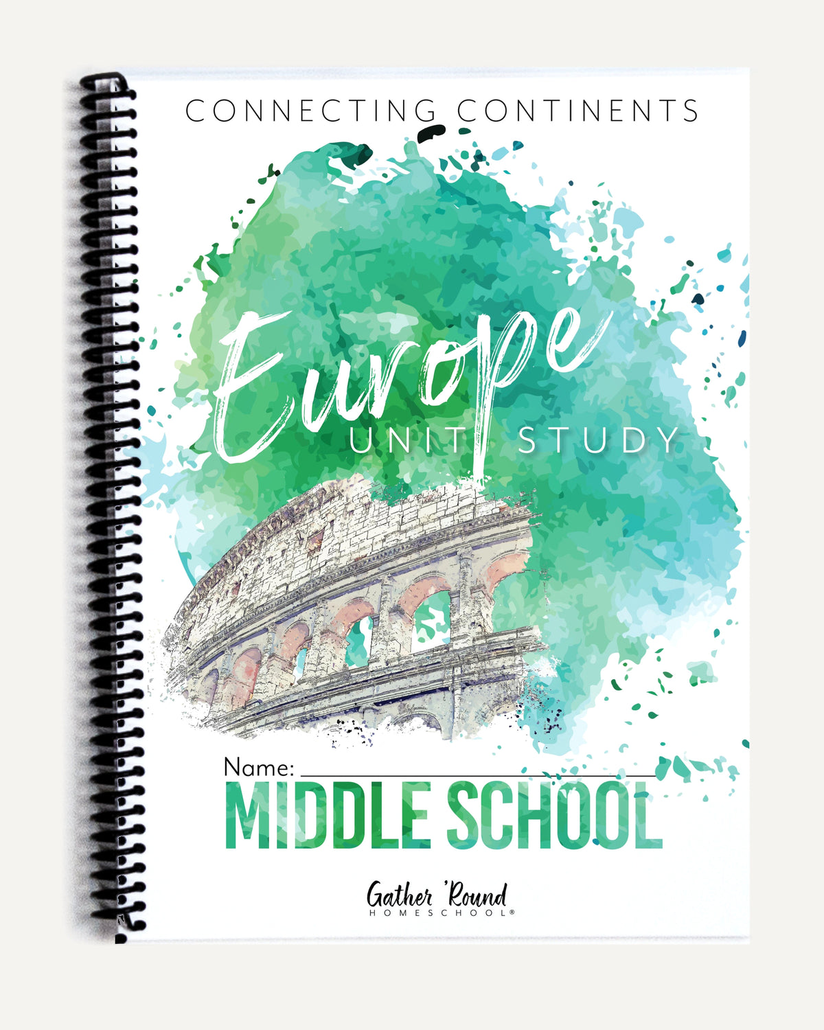Europe homeschool unit study printed student book middle school