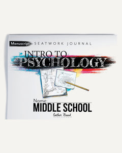 Psychology homeschool unit study print student seatwork  journal manuscript middle school