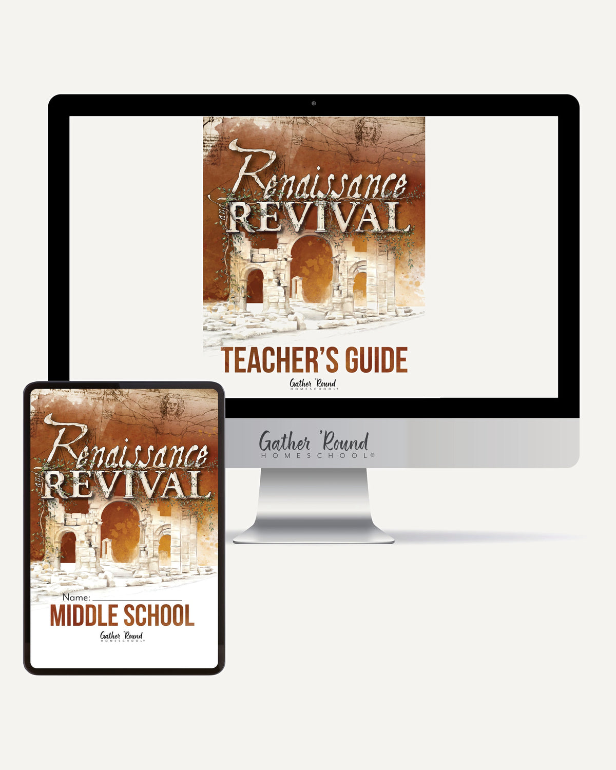 Renaissance and Revival Homeschool Unit Study Printed Digital Bundle Teacher's Guide and Middle School Student Book