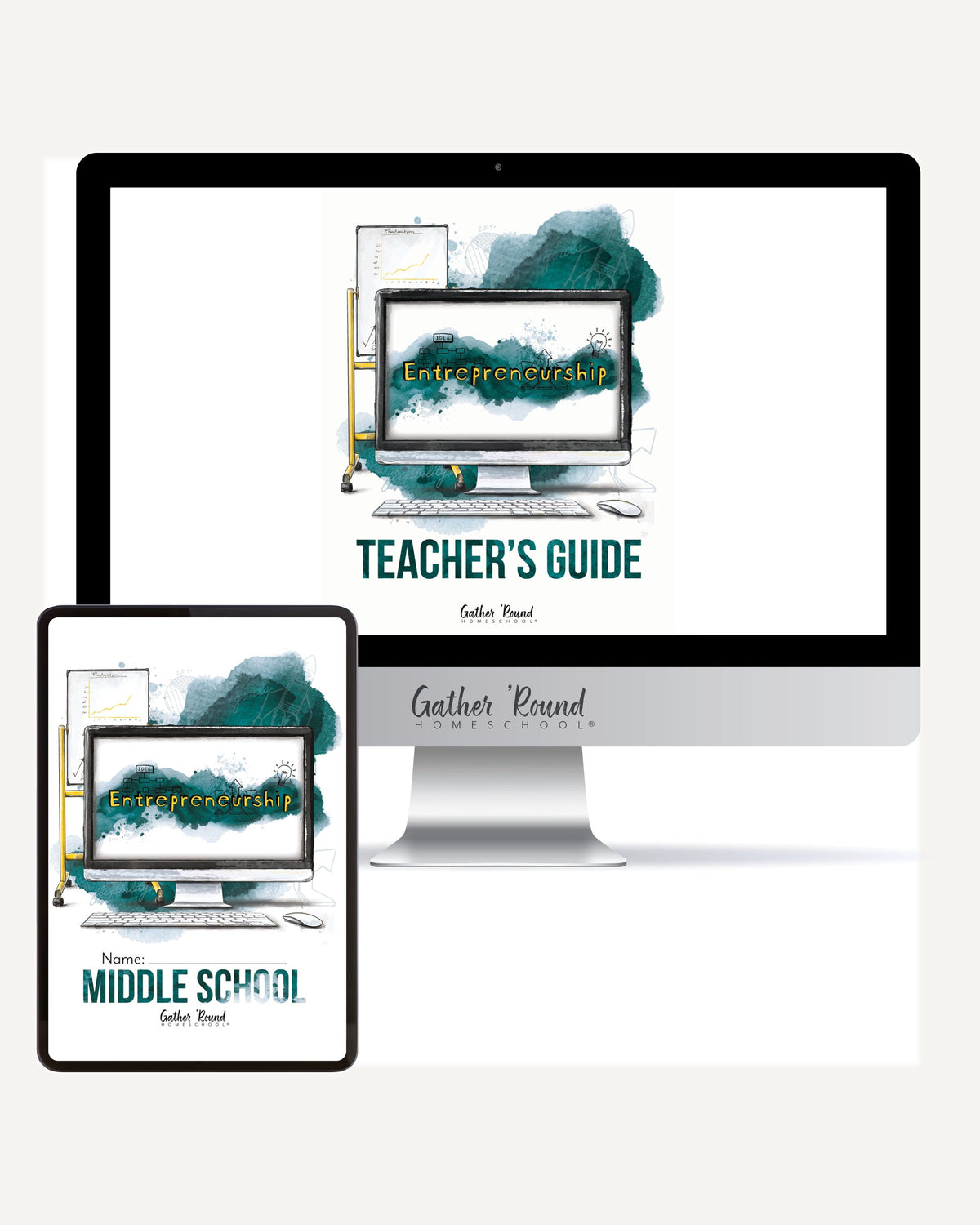Entrepreneurship Homeschool Unit Study Digital Bundle with Teacher's Guide and Middle School Student Book