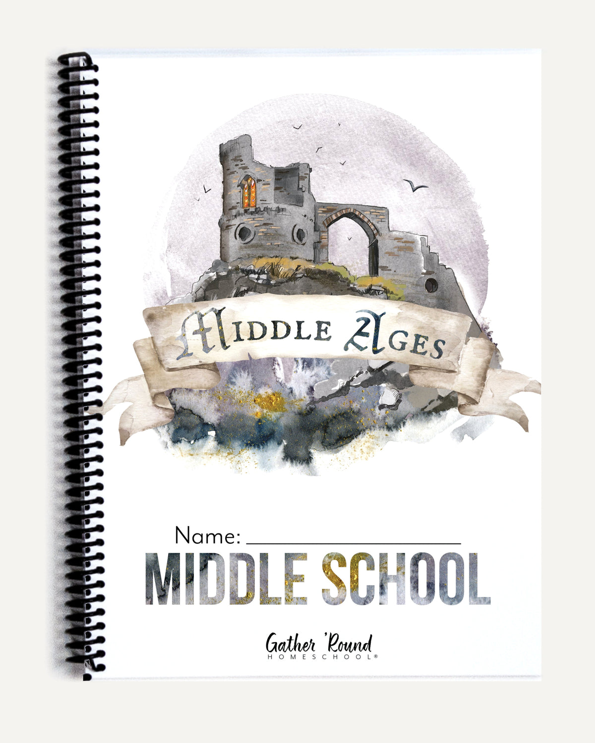 Middle Ages homeschool unit study printed student workbook middle school