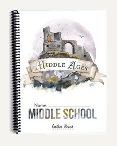 Middle Ages homeschool unit study printed student workbook middle school
