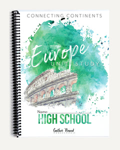 Europe homeschool unit study printed student book high school