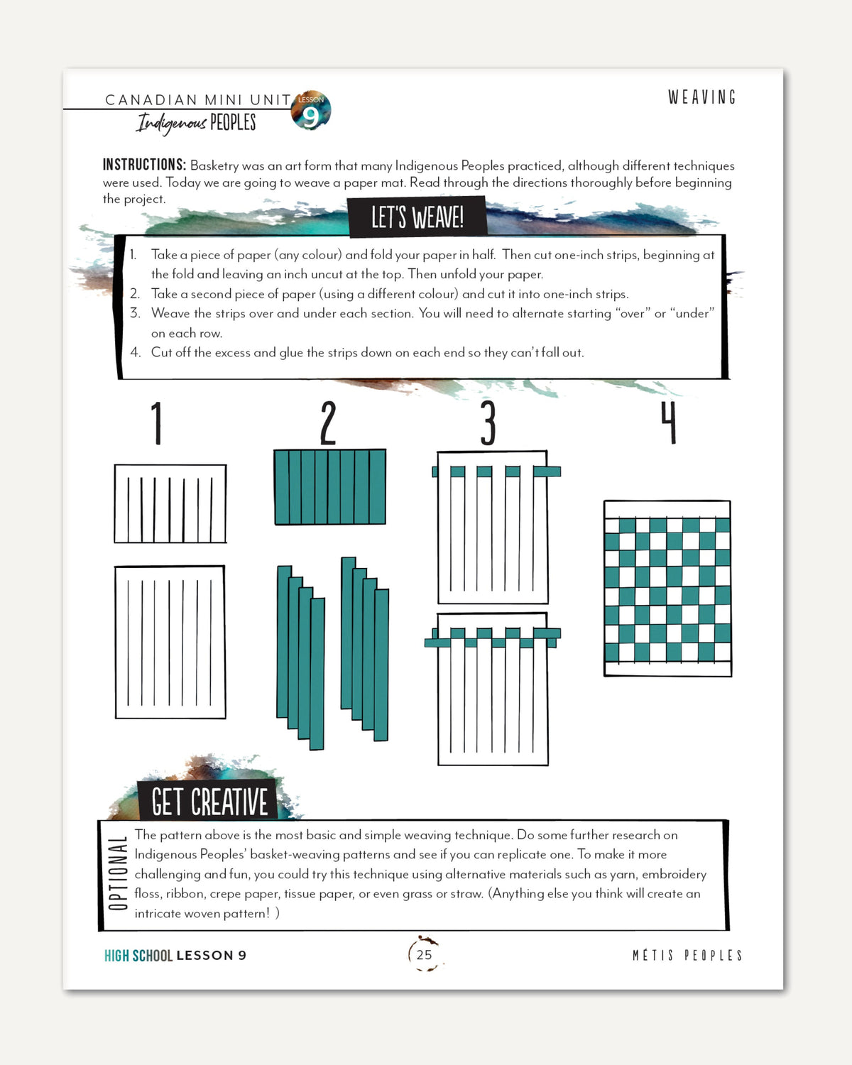 Indigenous Peoples homeschool unit study digital student book bundle high school and teacher's guide lesson one