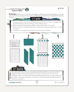Indigenous Peoples homeschool unit study digital student book bundle high school and teacher's guide lesson one