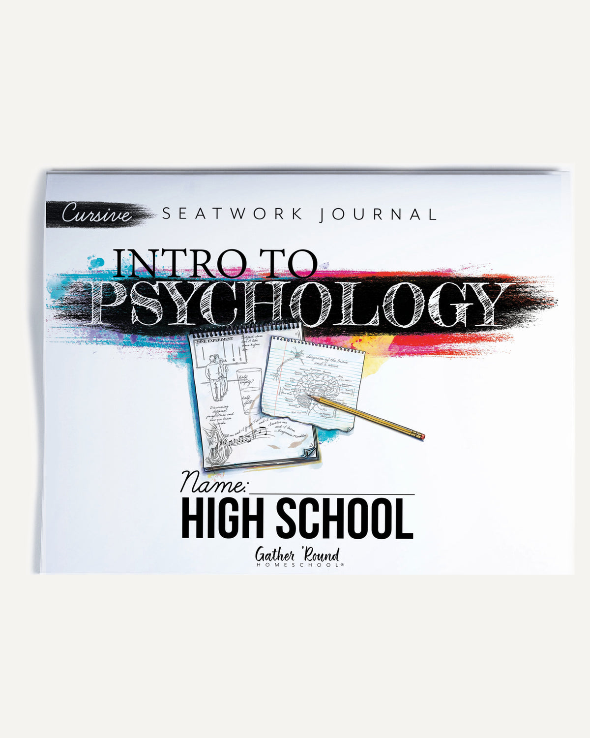 Psychology homeschool unit study print student seatwork  journal cursive high school