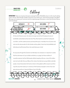 Europe homeschool unit study printed student book high school lesson one