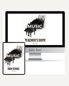Music homeschool unit study digital student workbook for High school with Teacher's Guide bundle