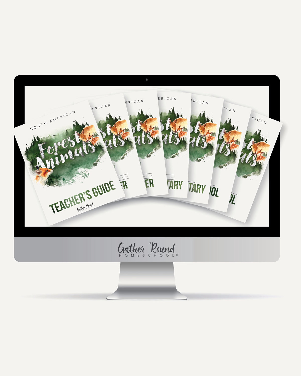 North American Forest Animals homeschool unit study digital student workbook  with all lesson bundle with  teacher's guide