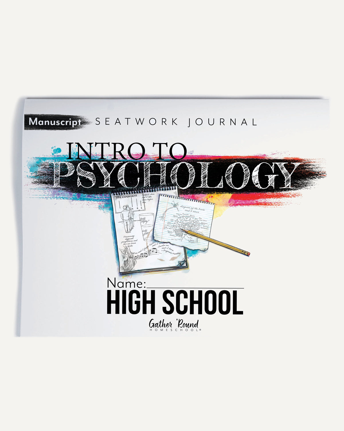 Psychology homeschool unit study print student seatwork  journal manuscript high school
