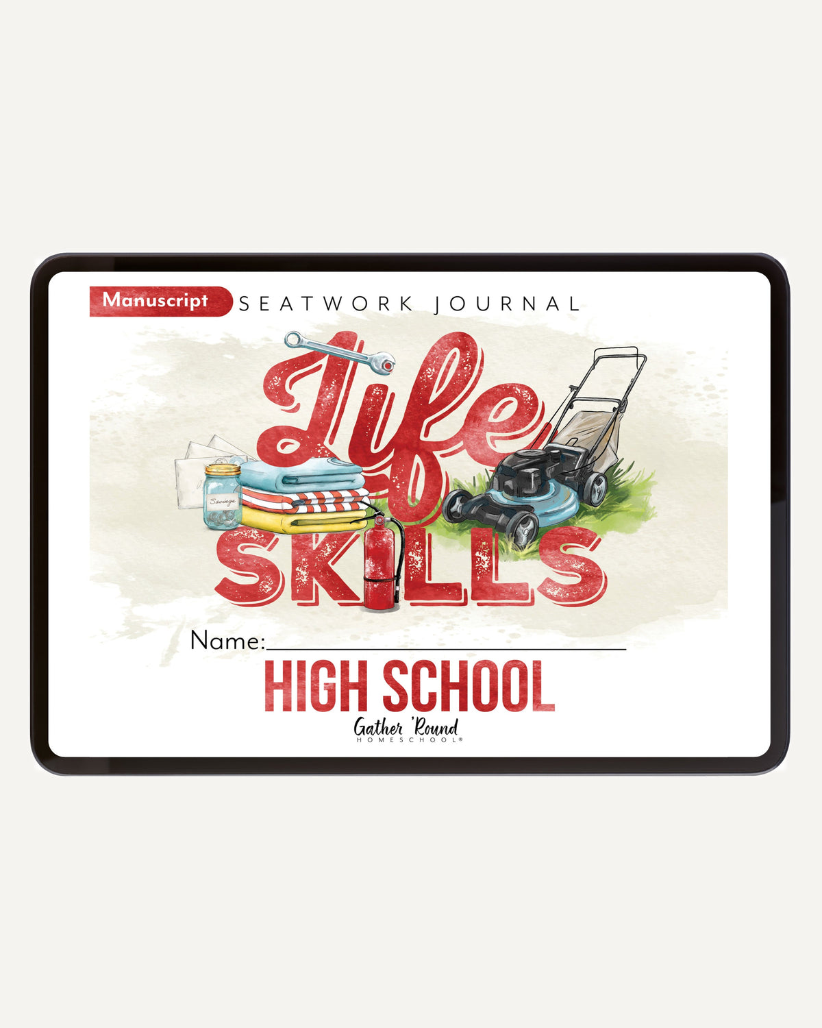 Life Skills homeschool unit study digital high school manuscript seatwork journal