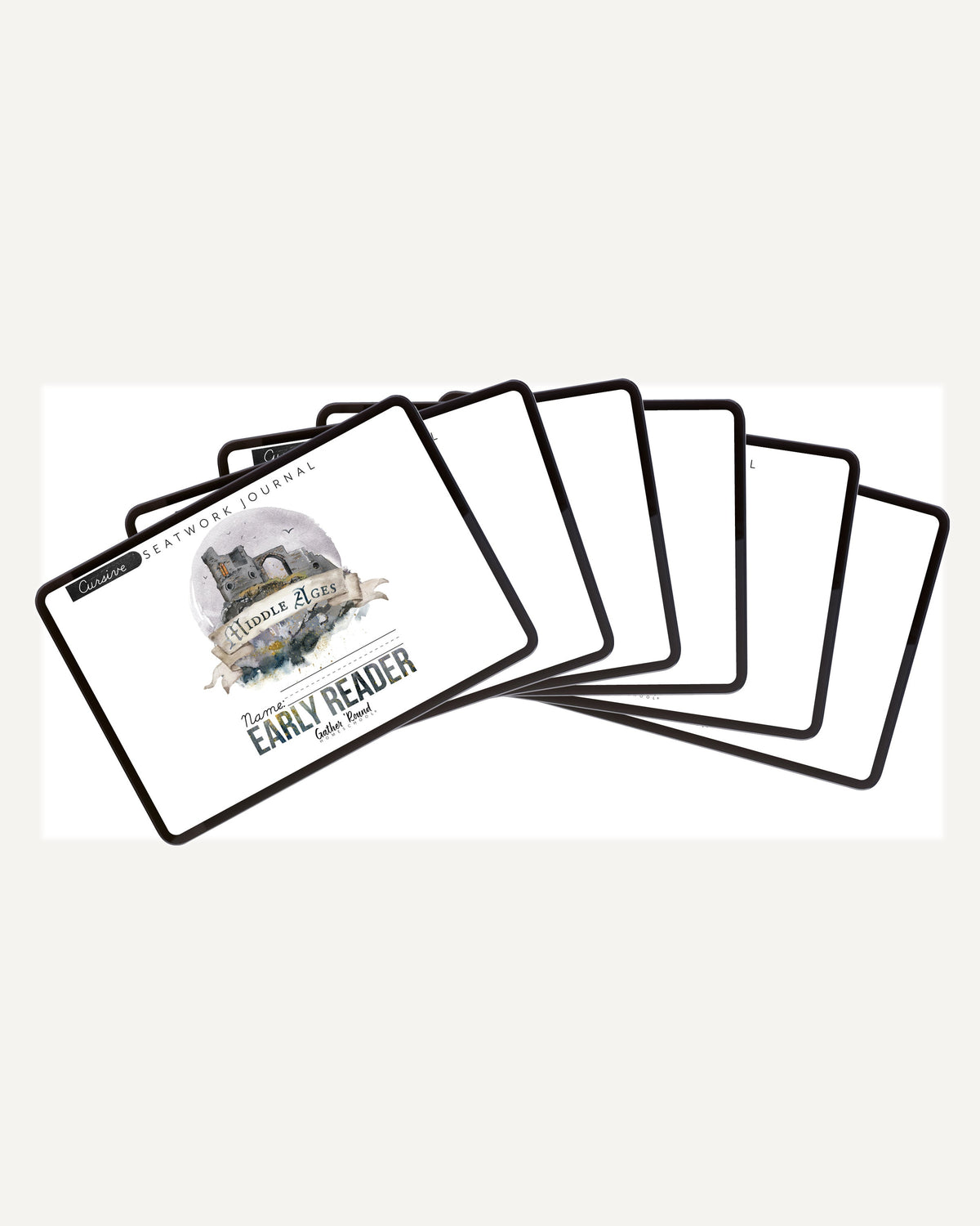 Middle Ages homeschool unit study digital student seatwork book in cursive full family bundle