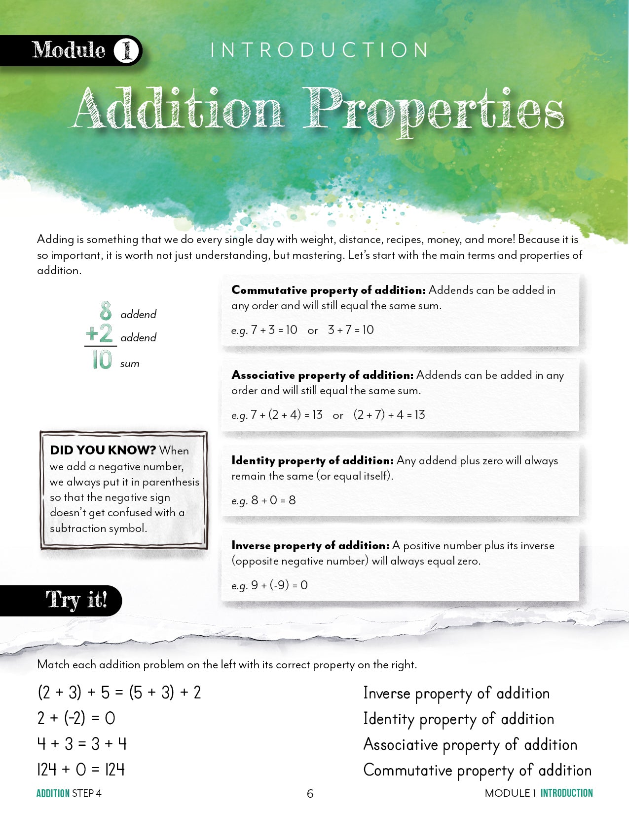 Modular Math: Addition (Printed Books)