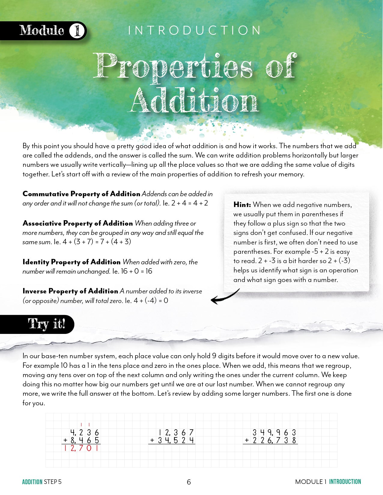 Modular Math: Addition (Printed Books)