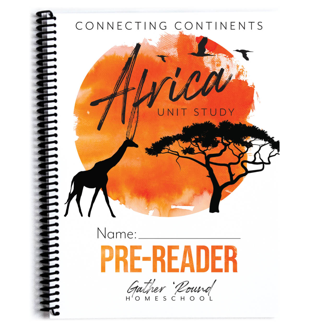 Africa homeschool unit study printed Pre-Reader Cover Page