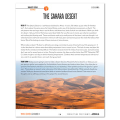 Africa homeschool unit study Printed Middle School Student Book Lesso 1 Page