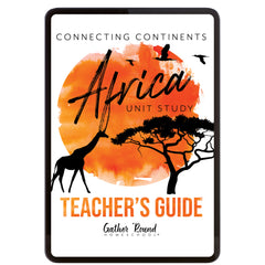 Africa homeschool unit study Digital Teacher's Guide Cover