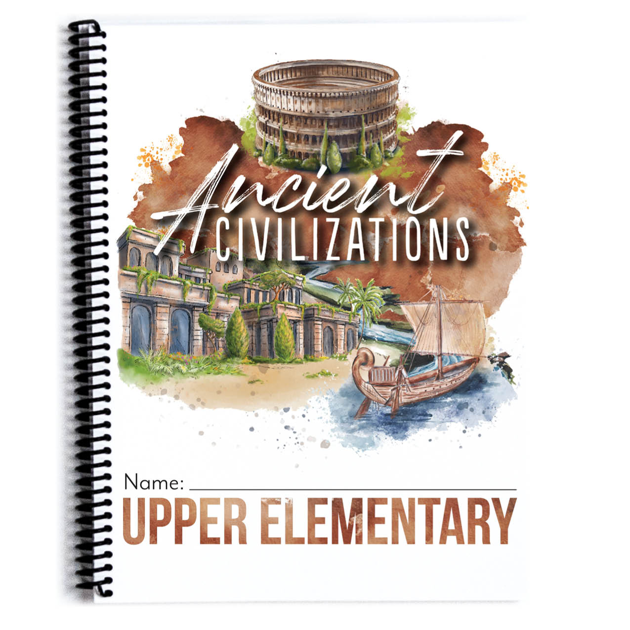 Ancient Civilizations homeschool unit study printed upper elementary student book