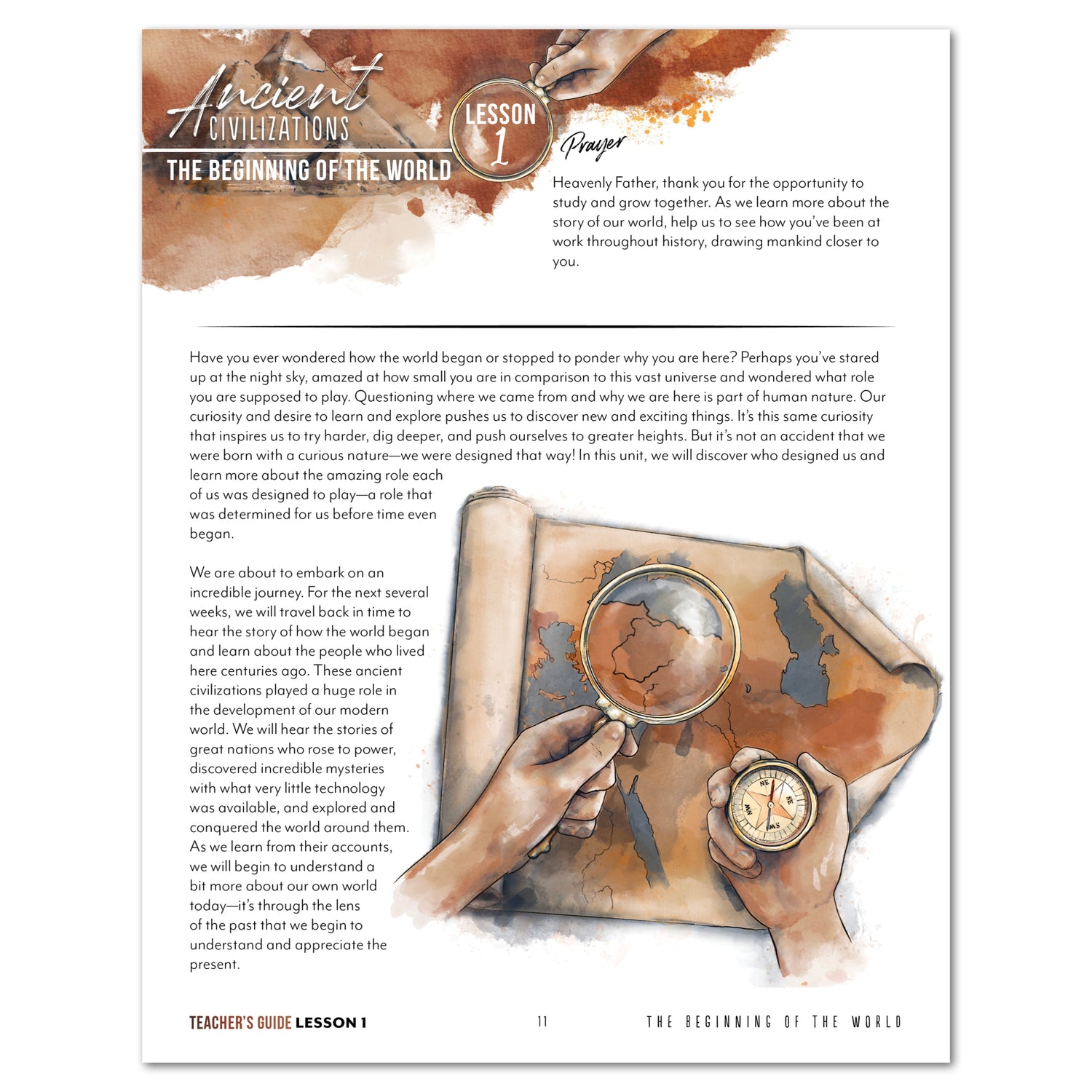 Ancient Civilizations homeschool unit study digital teacher lesson 1