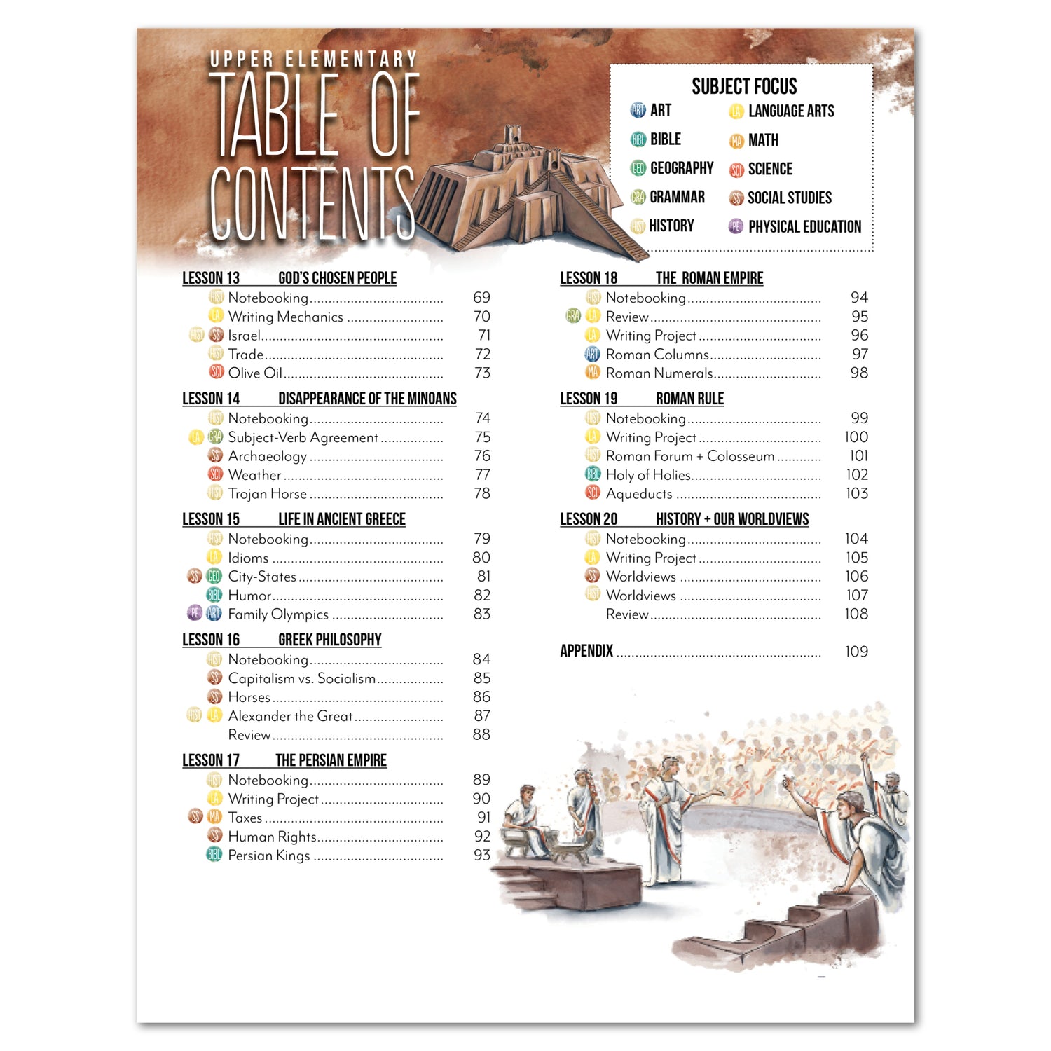 Ancient Civilizations homeschool unit study digital upper elementary table of contents part 2