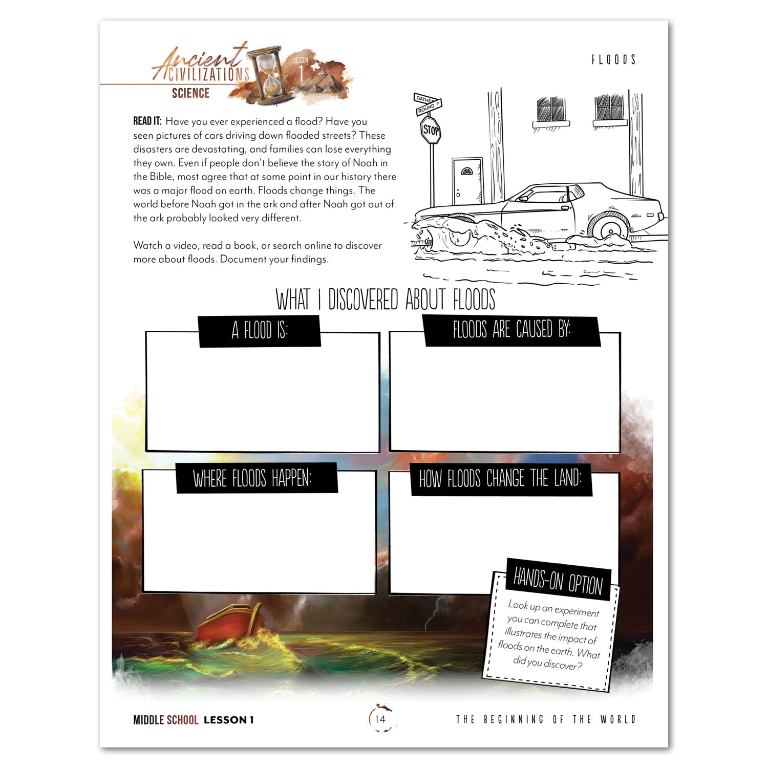 Ancient Civilizations homeschool unit study printed middle school student book lesson 1