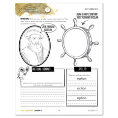 Antarctica homeschool unit study student notebook lesson page for early elementary