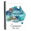 Australia + Oceania Cursive Writing Printed Book