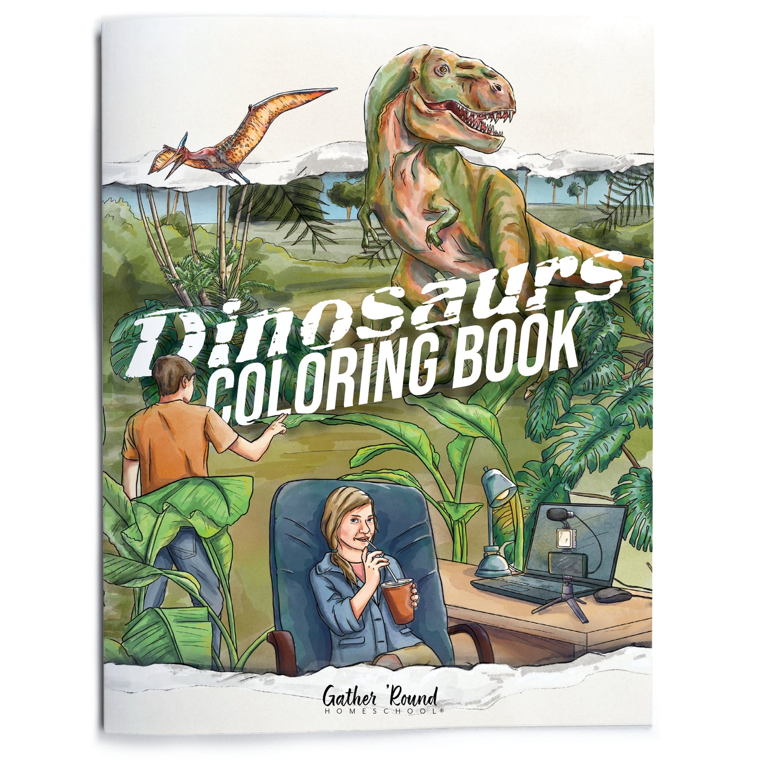 Dinosaurs MP3 Coloring Book (Printed)