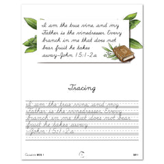 Botany Homeschool Unit Study Printed Cursive Book Tracing Practice